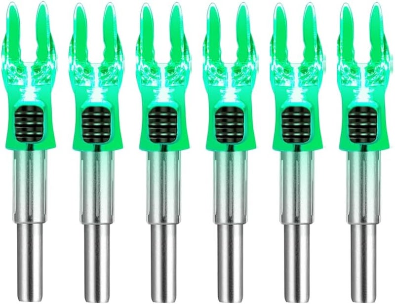 DEEPOWER Store S Lighted Nocks for Arrows .244/6.2mm 6/12 Pack Lighted Arrow Nocks for Archery Hunting - Image 1